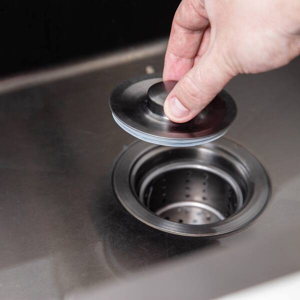 2" I.D. Sink Drain Cover, 2Pcs Stainless Steel Seal Plug Water Stopper